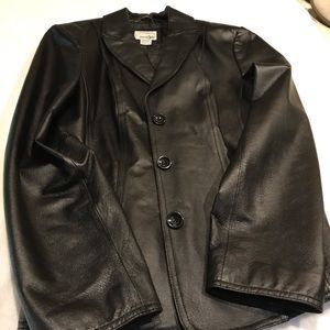 Black leather jacket